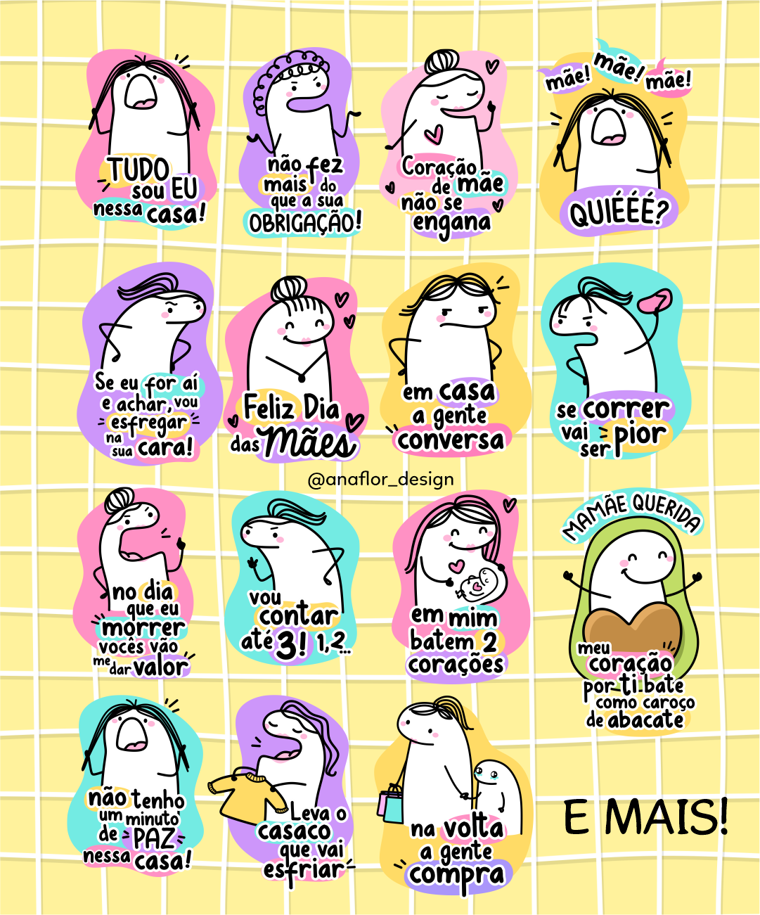 Flork Coração PNG: Figurinha para Imprimir