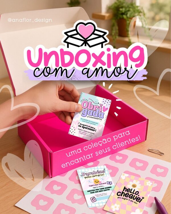 UNBOXING com amor | Arquivos PNG