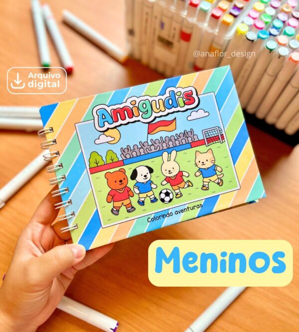 NOVO | AMIGUDIS MENINOS - Arquivos de Colorir